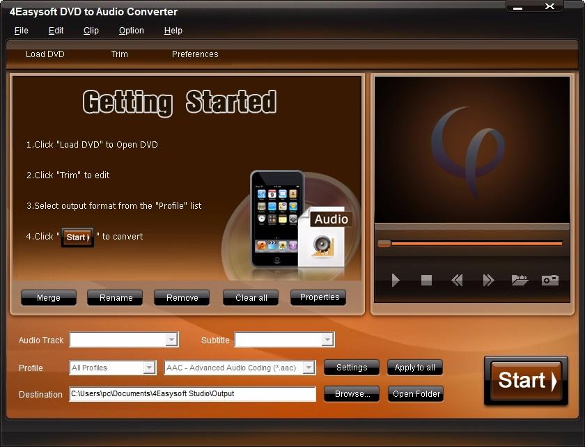 4Easysoft DVD to Audio Converter,DVD转音频,音频转换