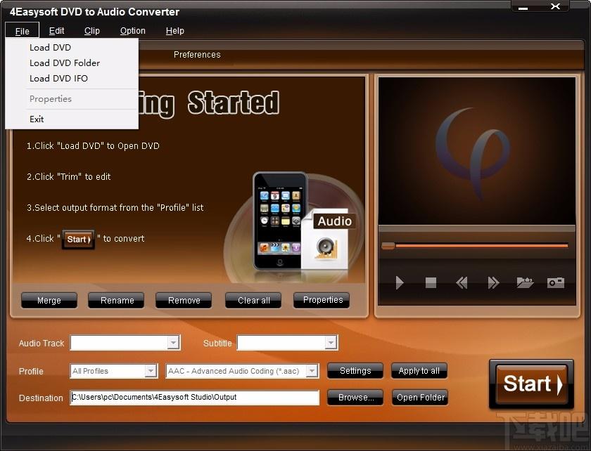 4Easysoft DVD to Audio Converter,DVD转音频,音频转换