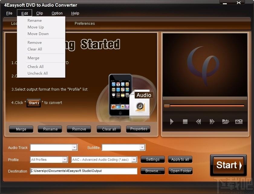 4Easysoft DVD to Audio Converter,DVD转音频,音频转换