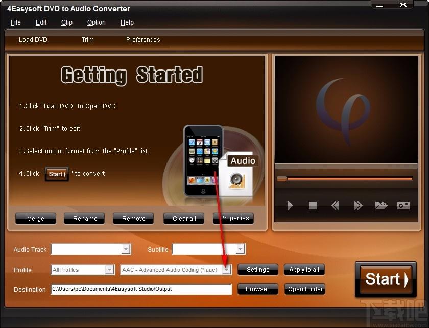 4Easysoft DVD to Audio Converter,DVD转音频,音频转换